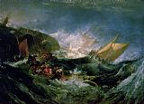 The White Ship Paintings and Prints - Wreck of a Transport Ship by Joseph Mallord William Turner