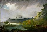 Joseph Wright of Derby Derwent Water with Skiddaw in the Distance painting