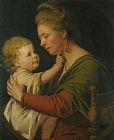 Joseph Wright of Derby Portrait of Jane Darwin And Her Son William Brown Darwin painting