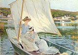 Jules Cayron Ladies in a Sailing Boat