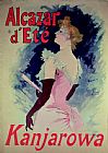 Jules Cheret Poster advertising Alcazar dEte starring Kanjarowa