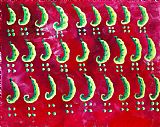 Julie Nicholls Peas On A Red Background