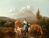 Holy Prints - Holy family at a stream by Karel Dujardin