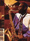 Jazz Unit Prints - Jazz-club by Keith Mallett