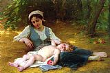 Leon Bazile Perrault Young Mother And Sleeping Child