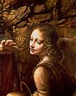 Detail of the Angel from The Virgin of the Rocks by Leonardo Da Vinci