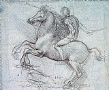 Leonardo Da Vinci Prints - Leonardo Study For Equestrian Monument by Leonardo da Vinci