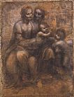 Leonardo Da Vinci Prints - Madonna And Child with St Anne And The Young St John by Leonardo da Vinci
