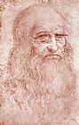 Portrait of a Young Man with Open Collar Paintings and Prints - Portrait Of A Bearded Man by Leonardo da Vinci