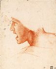Leonardo Da Vinci Prints - Study Of A Warrior's Head For The Battle Of Anghiari by Leonardo da Vinci