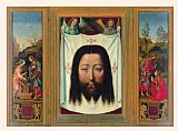 Triptych Paintings - Triptych of Francesco Del Pugliese Christ And The Samaritan Veil of Veronica Noli Me Tangere by Leonetto Cappiello