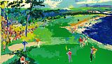 Leroy Neiman 18th at Pebble Beach