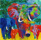 Leroy Neiman Elephant Charge
