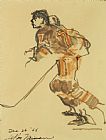 Hockey Paintings - Hockey Dec 26, '65 by Leroy Neiman