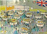 Leroy Neiman London Stock Exchange painting