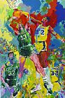 Magic Prints - Magic Johnson & Larry Bird Lakers Vs Celtics by Leroy Neiman