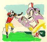 Leroy Neiman Scampering Back