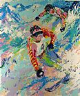 Leroy Neiman Skiing Twins