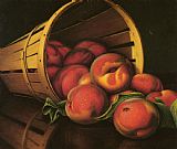 Basket Prints - Basket of Peaches by Levi Wells Prentice