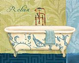 Lisa Audit Blue Botanical Bath II painting