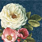 Lisa Audit Floral Damask II on Indigo