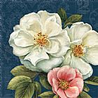 Lisa Audit Floral Damask III on Indigo painting