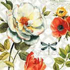 Lisa Audit Floral Story II on Grey painting