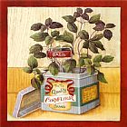 Lisa Audit Kitchen Herbs Basil painting