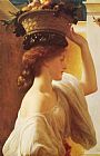 Basket Prints - Eucharis a Girl with a Basket of Fruit by Lord Frederick Leighton