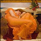 The Lord of Burleigh Paintings and Prints - Flaming June by Lord Frederick Leighton