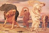The Lord of Burleigh Paintings and Prints - Greek Girls Picking Up Pebbles by The Sea by Lord Frederick Leighton