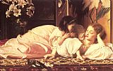 The Lord of Burleigh Paintings and Prints - Mother And Child by Lord Frederick Leighton