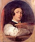(selfportrait) Paintings - Selfportrait As a Boy by Lord Frederick Leighton