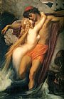 The Lord of Burleigh Paintings and Prints - The Fisherman And The Syren by Lord Frederick Leighton