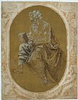 Gian Lorenzo Bernini Paintings - Study for a Reading Apostle Or Evangelist by Lorenzo di Credi