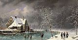 Louis Claude Mallebranche Winter Scene