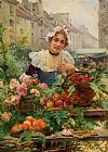 Louis Marie De Schryver The Flower Seller