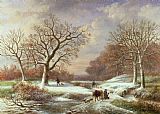 Louis Verboeckhoven Winter Landscape