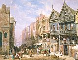 Louise J Rayner Watergate Street Looking Towards Eastgate Chester