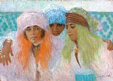 Lucien Levy-Dhurmer Beauties Marrakech painting