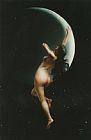 Nymphs Prints - The Moon Nymph by Luis Ricardo Falero