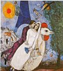 Marc Chagall Bridal Couple with Eiffel Spride