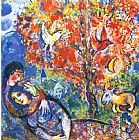 Marc Chagall Die Verliebten painting