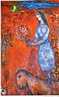 Marc Chagall Fiancee with Bouquet 1977