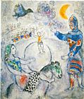 Circus Paintings - The Big Grey Circus by Marc Chagall