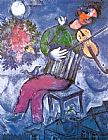 Marc Chagall The Blue Violinist painting