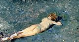 Unclothed Prints - Beach at Portici by Mariano Fortuny y Marsal