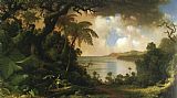 Martin Johnson Heade Prints - View From Fern Tree Walk, Jamaica by Martin Johnson Heade