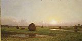 Martin Johnson Heade Prints - Haystacks by Martin Johnson Heade