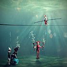 Circus Paintings - The Secret Venetian Circus by Martine Roch